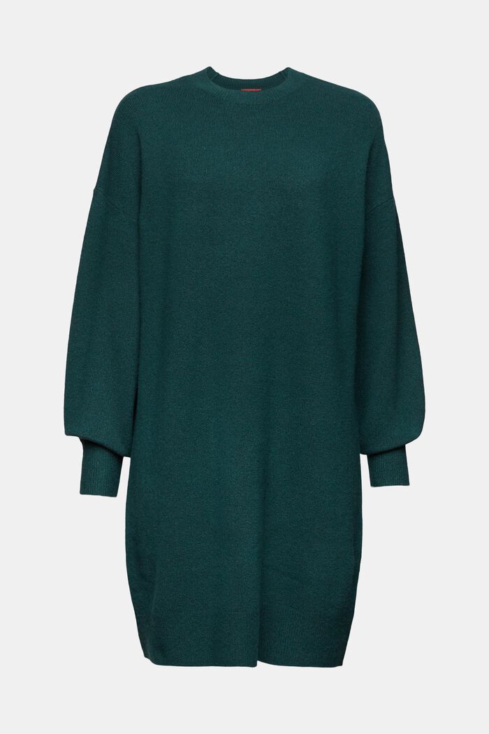 Gebreide mini-jurk, EMERALD GREEN, detail image number 6