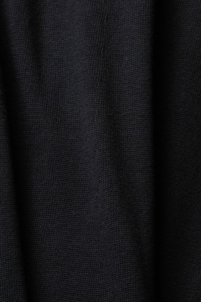 Gebreide jurk met col, BLACK, detail image number 5