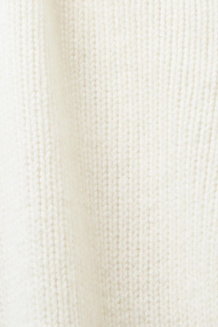 Logosweater van wol en kasjmier, OFF WHITE, detail image number 5