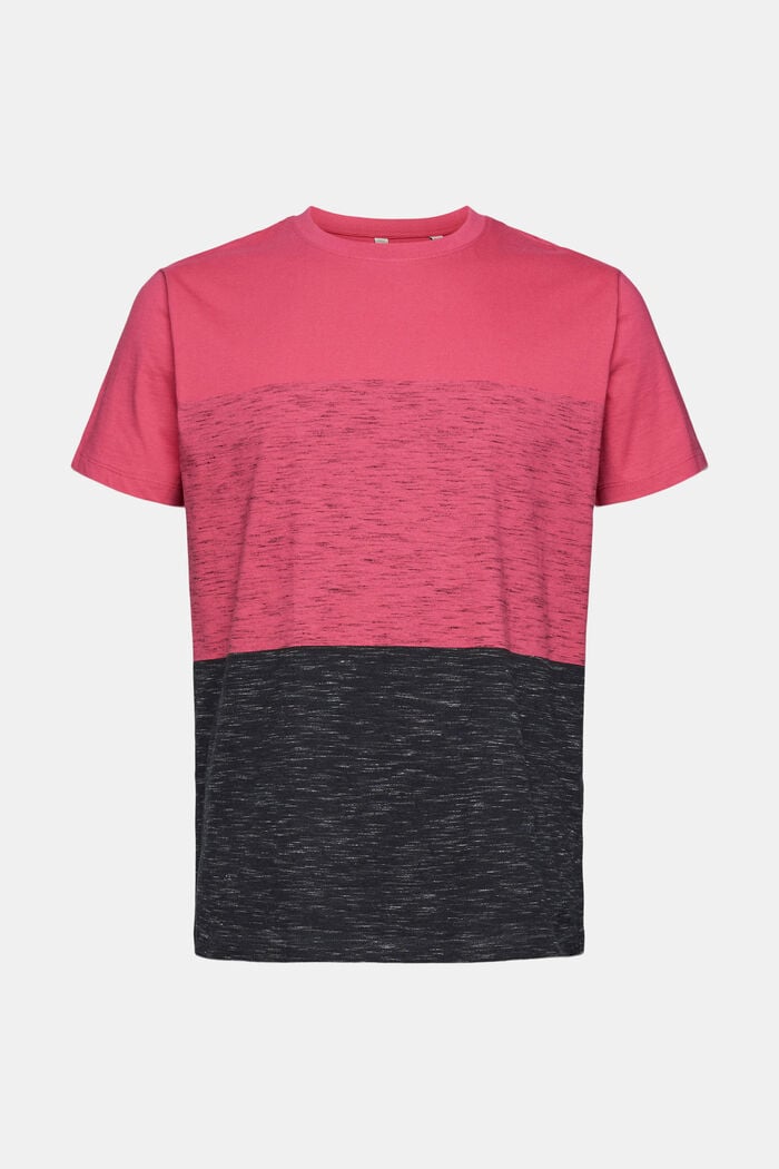 Jersey T-shirt met gemêleerde accenten, DARK PINK, detail image number 6