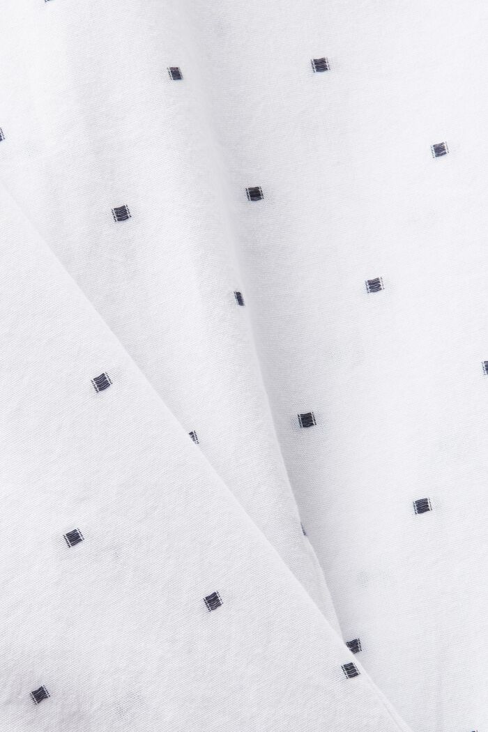Katoenen slim fit-overhemd met borduursel, WHITE, detail image number 6