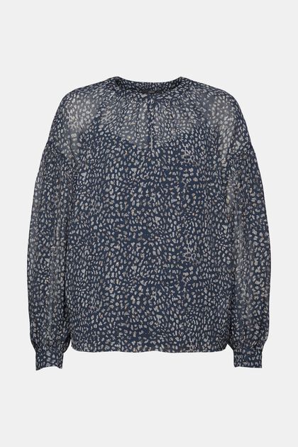 Gerecycled: chiffon blouse met print