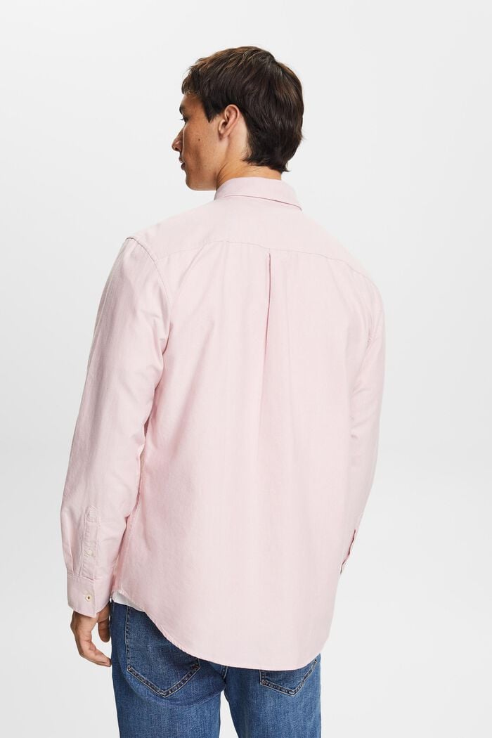 Buttondown-overhemd van katoen-popeline, OLD PINK, detail image number 3