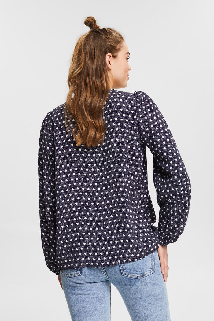 Blouse met print all-over, NAVY, detail image number 3