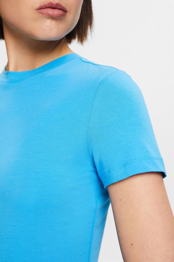 T-shirt met ronde hals, BLUE, detail image number 3