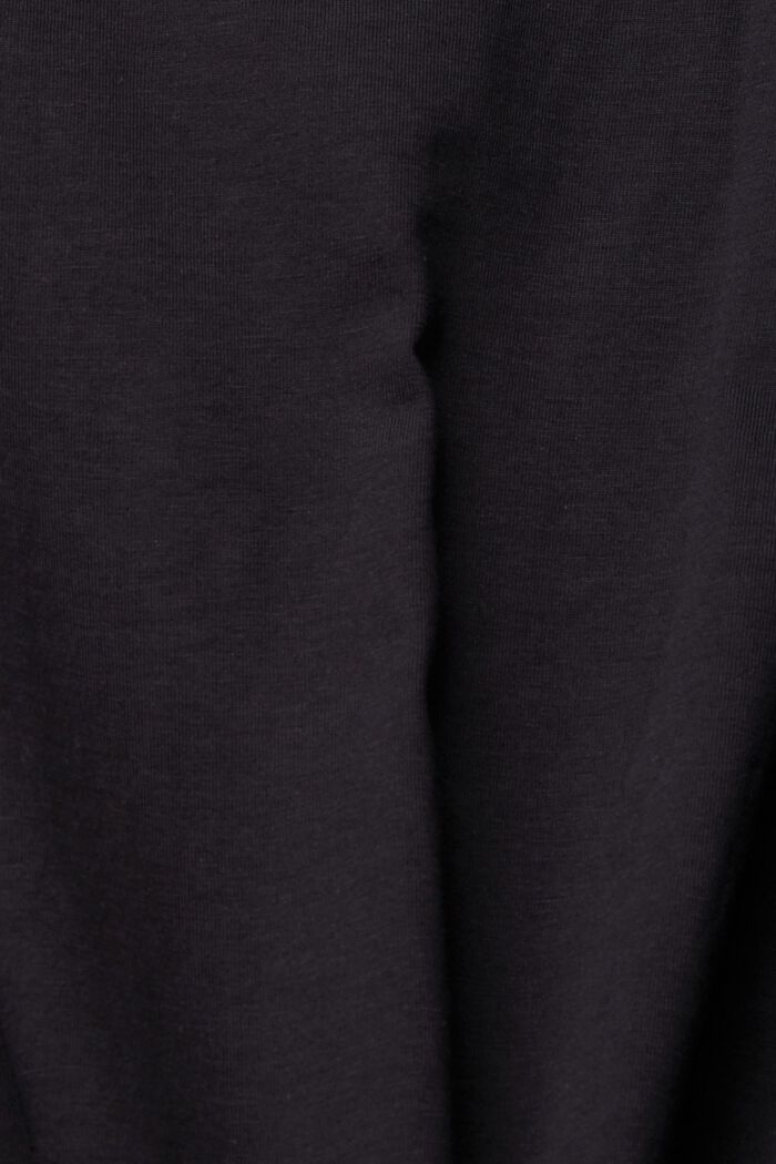 Kort T-shirt met V-hals, BLACK, detail image number 4