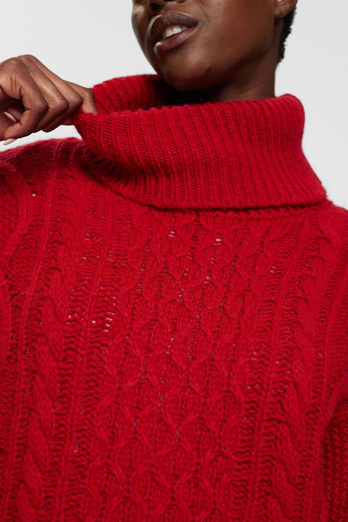 Sweaters, DARK RED, detail image number 2