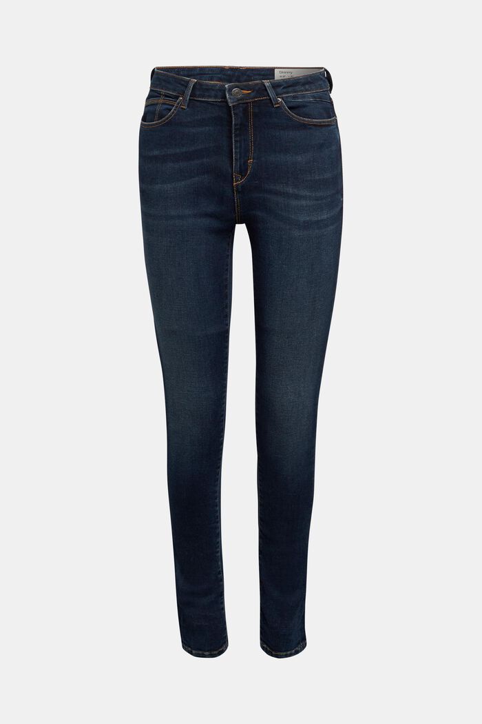 Jeans van een katoenmix met comfortabele stretch, BLUE DARK WASHED, detail image number 0