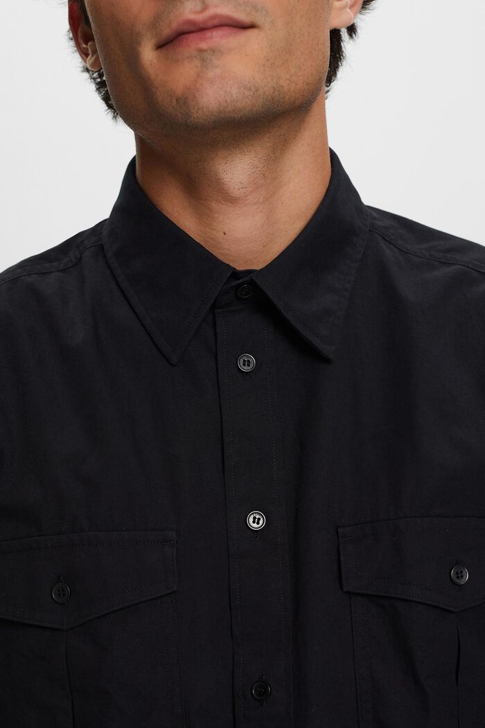 Utility-shirt van katoen, BLACK, detail image number 2