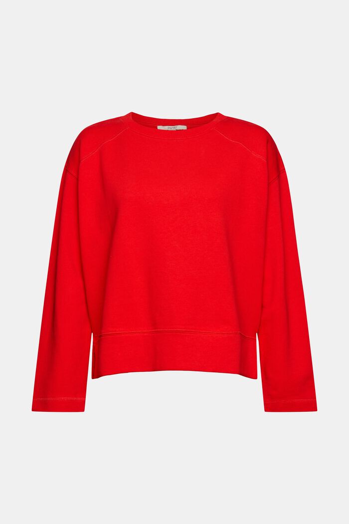 Sweatshirt van zuiver katoen, ORANGE RED, detail image number 5