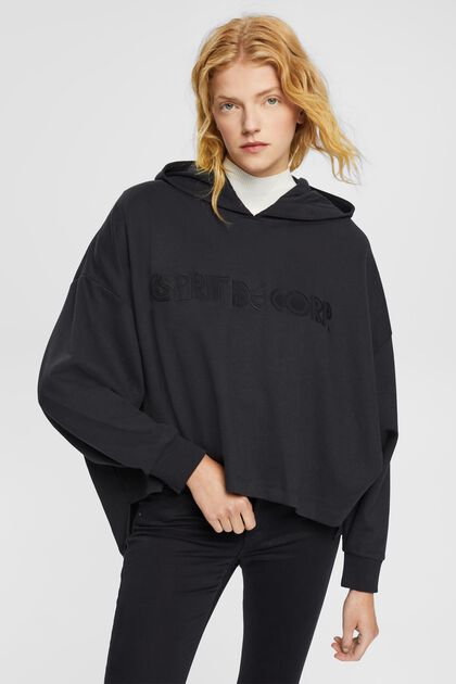 Oversized hoodie met logoborduursel