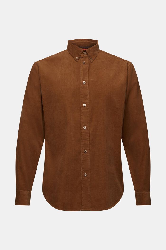 Overhemd van corduroy, 100% katoen, BARK, detail image number 6