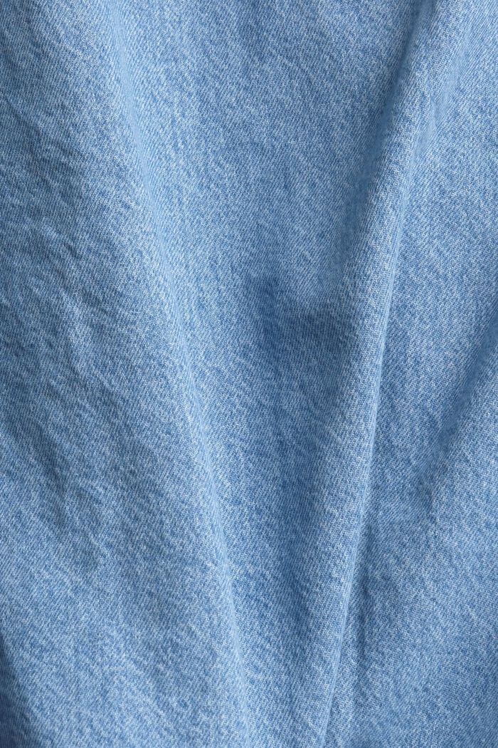 Denim jurk met strikceintuur, BLUE MEDIUM WASHED, detail image number 4