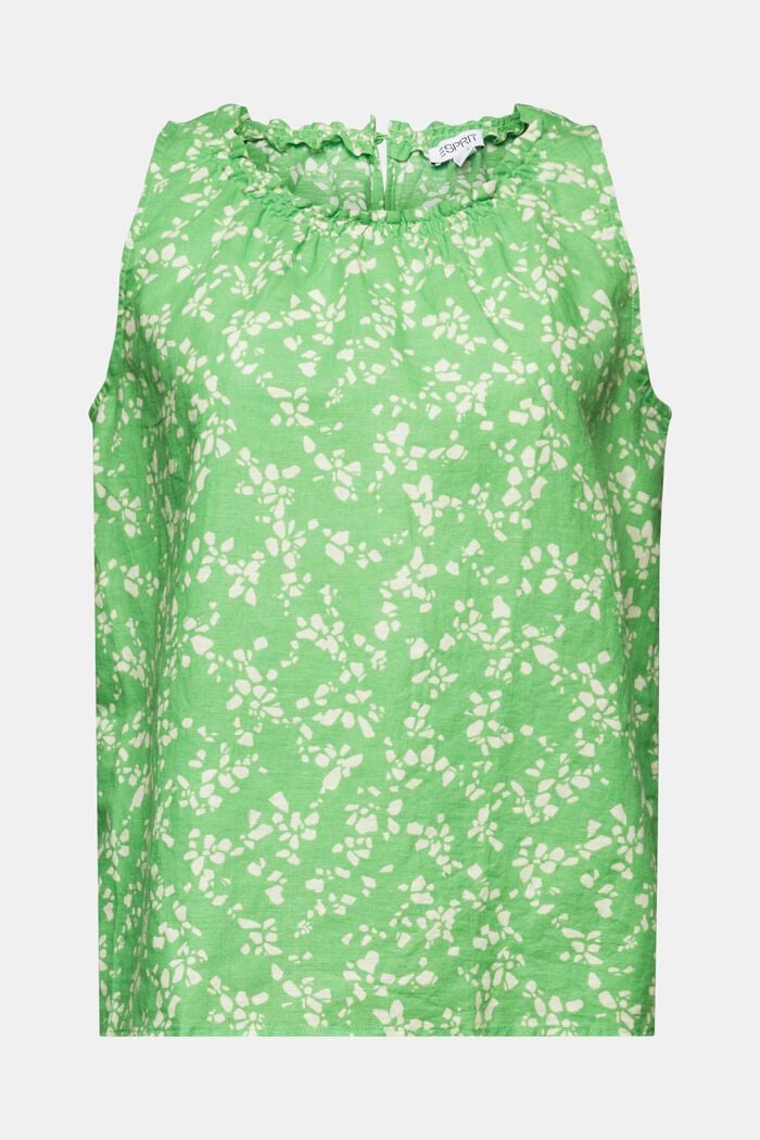 Mouwloze blouse met print, CITRUS GREEN, detail image number 6