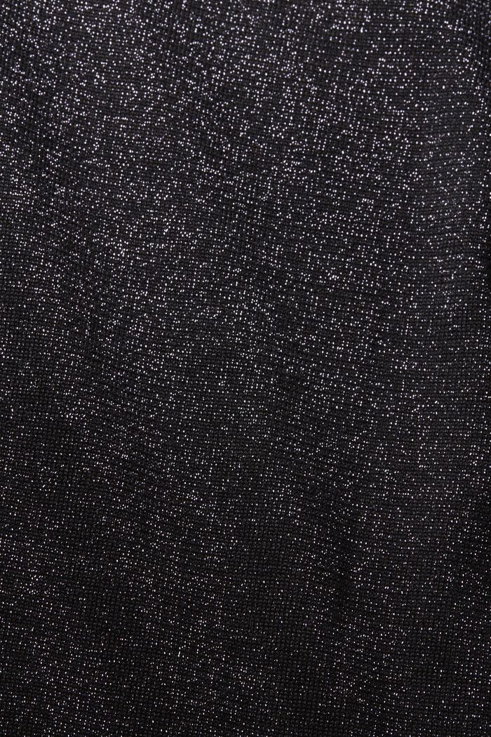 Gebreide jurk met glittereffect, BLACK, detail image number 6