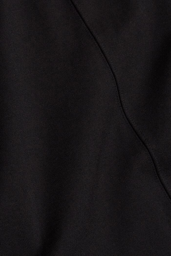 Gebreide jurk met vastgezette ceintuur, BLACK, detail image number 4