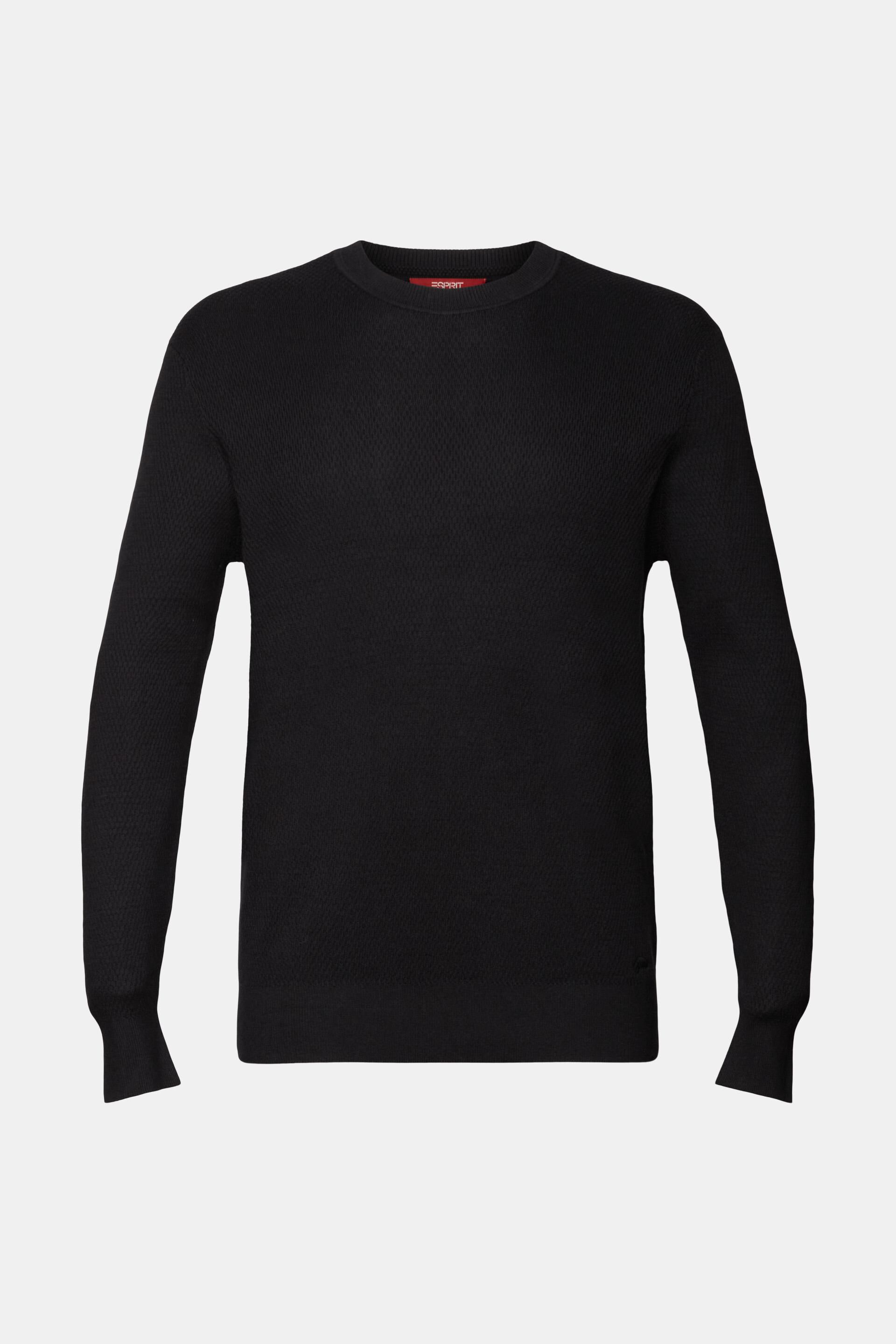 Zwart Duurzame Sweater van Katoen en Lyocell (TENCEL ™) Mix - Comfort en Stijl Gecombineerd
