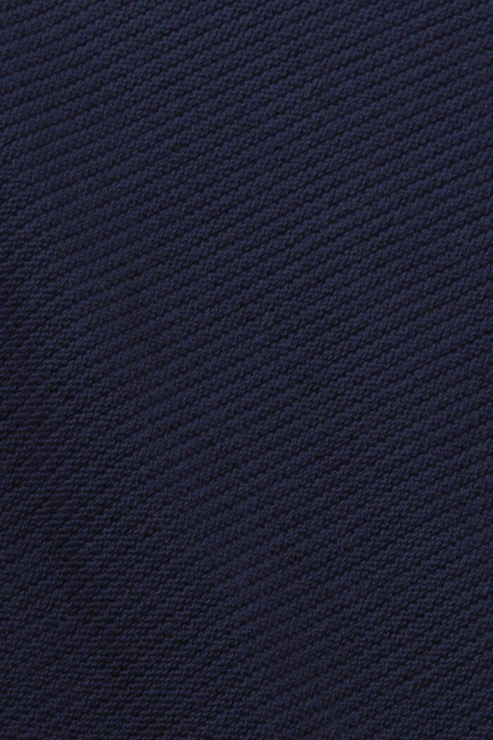 Gestructureerde trui met V-hals, NAVY, detail image number 5