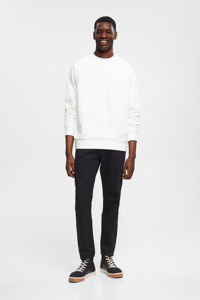 Katoenen sweatshirt met relaxed fit, OFF WHITE, detail image number 4