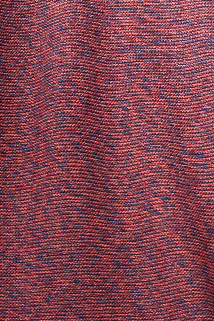 Gemêleerde gebreide trui, TERRACOTTA, detail image number 5
