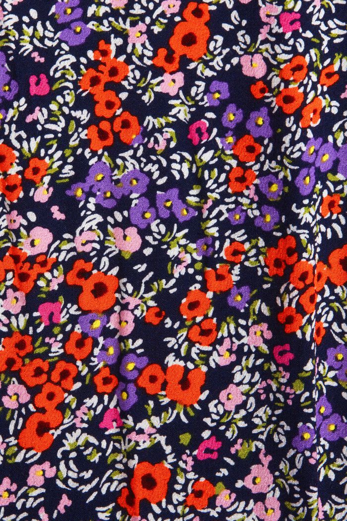 Midi-jurk met bloemenprint all-over, NAVY, detail image number 5