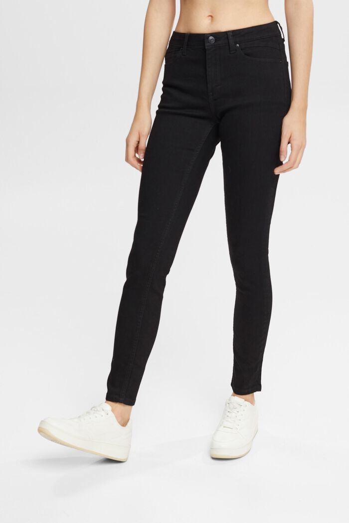 Jeans van een katoenmix met comfortabele stretch, BLACK RINSE, detail image number 1