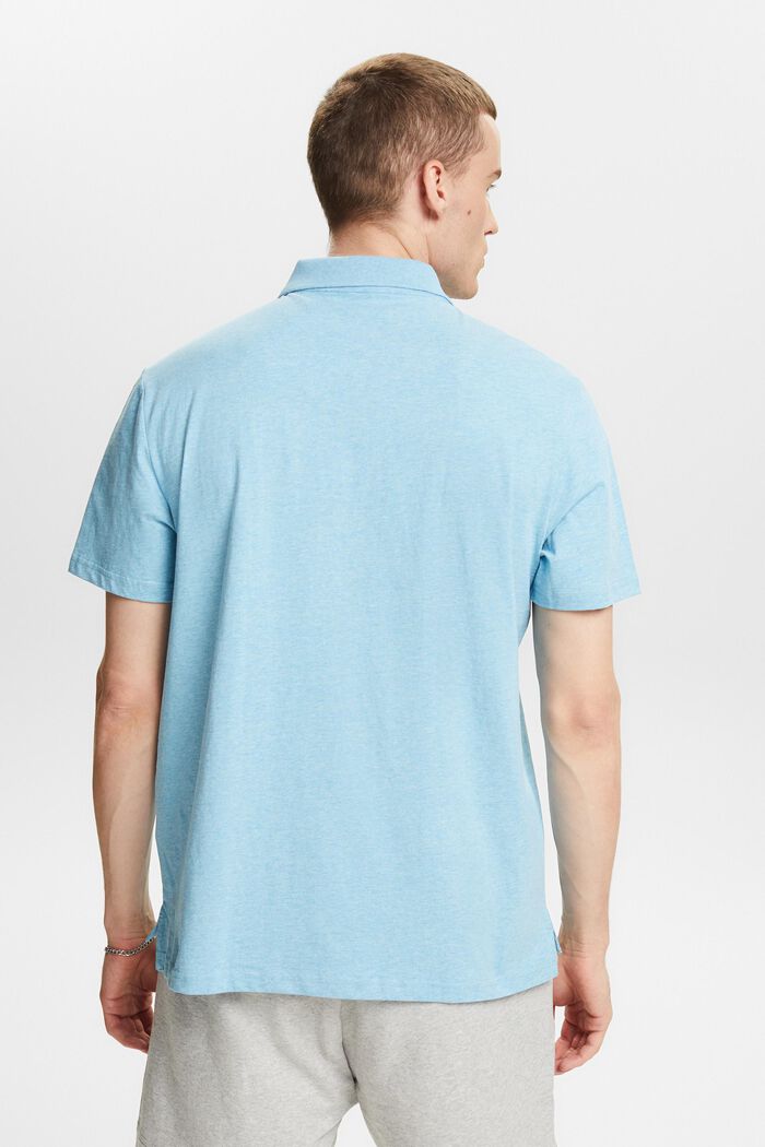 Gemêleerde polo, LIGHT TURQUOISE, detail image number 2