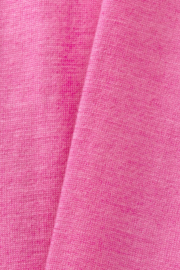 Oversized wollen trui met turtleneck, PINK FUCHSIA, detail image number 6