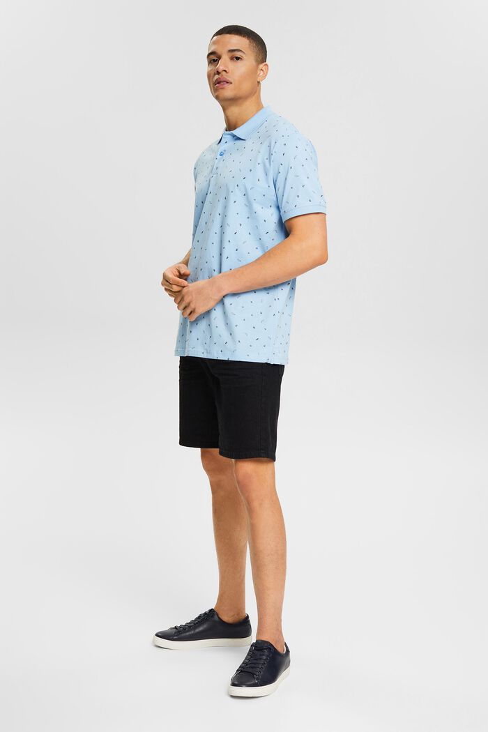 Jersey polo met print, LIGHT BLUE, detail image number 6
