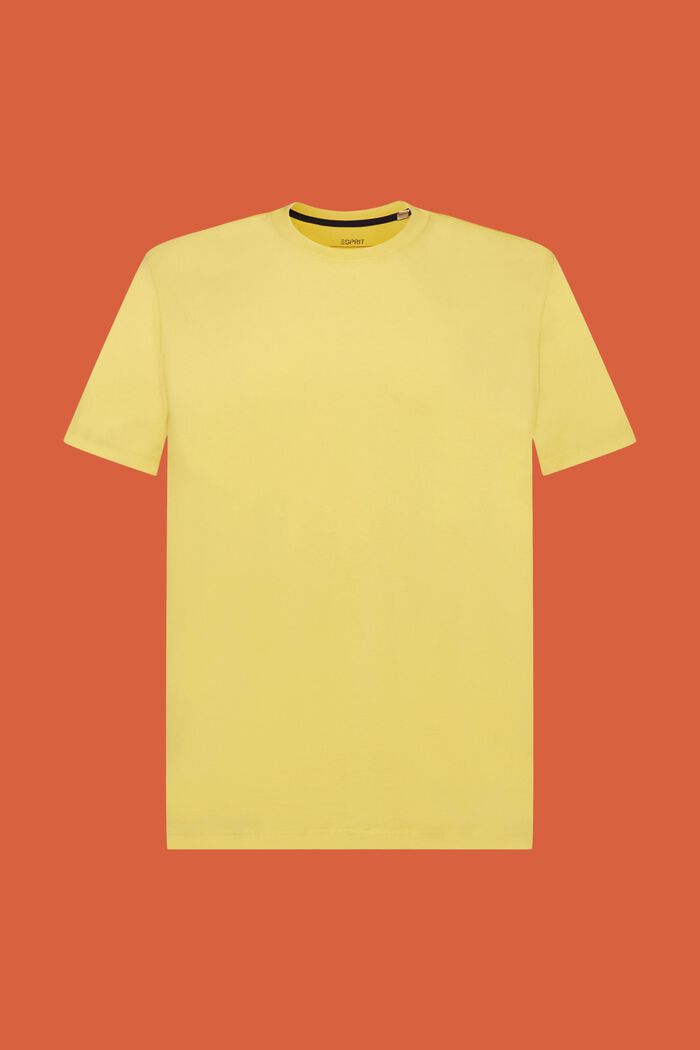 Garment-dyed jersey T-shirt, 100% katoen, DUSTY YELLOW, detail image number 6