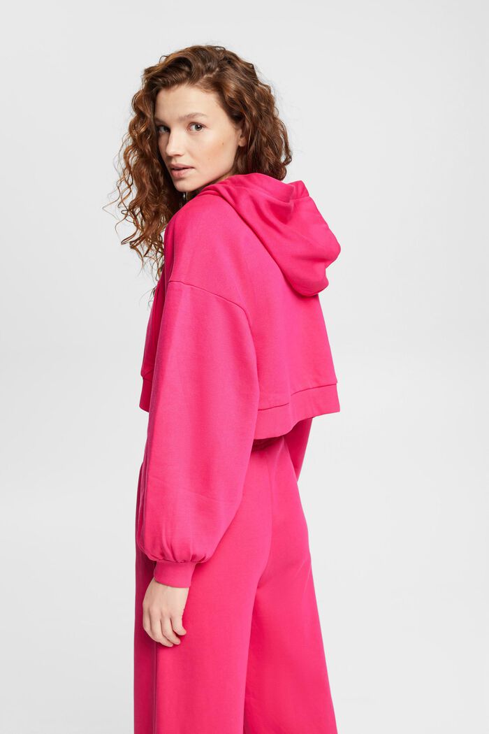 Cropped hoodie, PINK FUCHSIA, detail image number 3