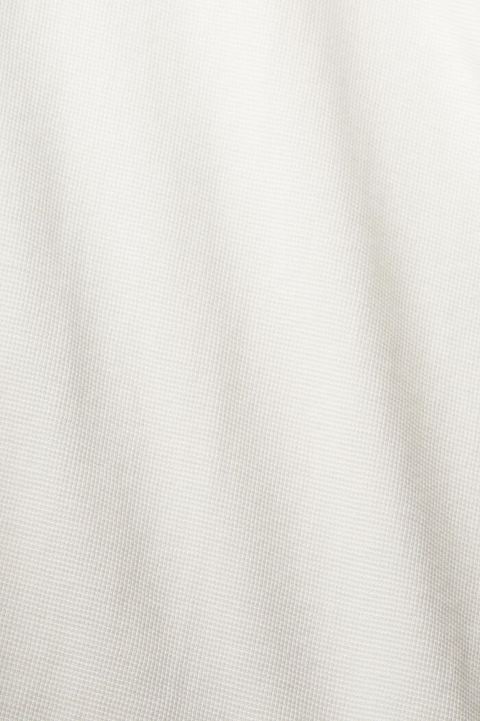 Longsleeve van wafelpiqué, 100% katoen, OFF WHITE, detail image number 5