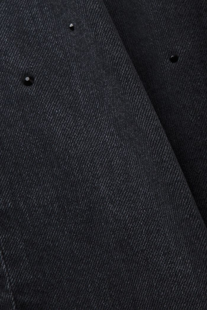 Klassieke high rise jeans met retrolook, BLACK DARK WASHED, detail image number 7
