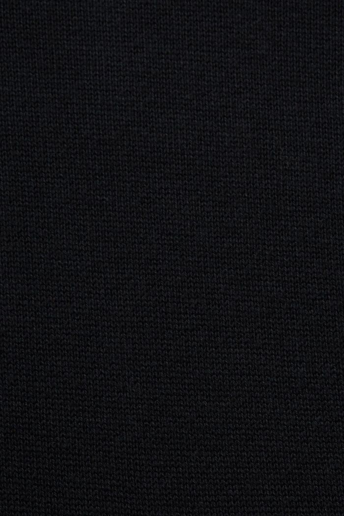Gebreide mini-jurk met turtleneck, BLACK, detail image number 5