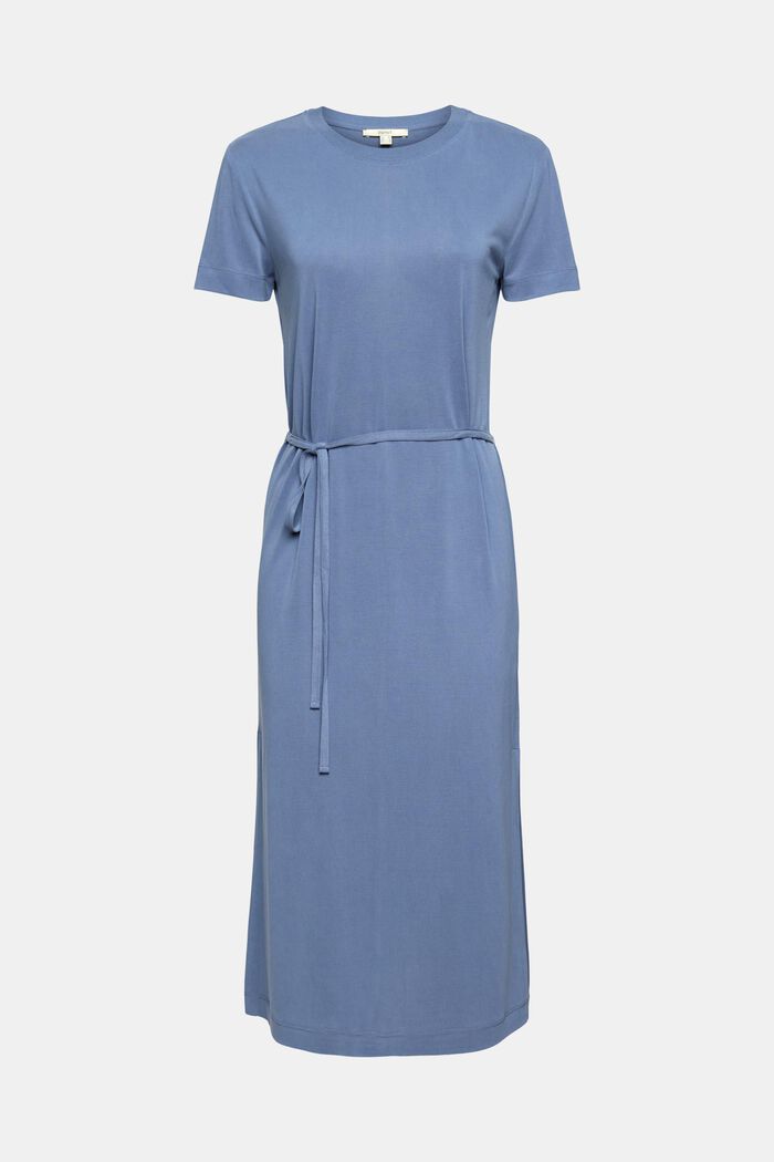 Jersey jurk met tailleriem, BLUE LAVENDER, detail image number 5