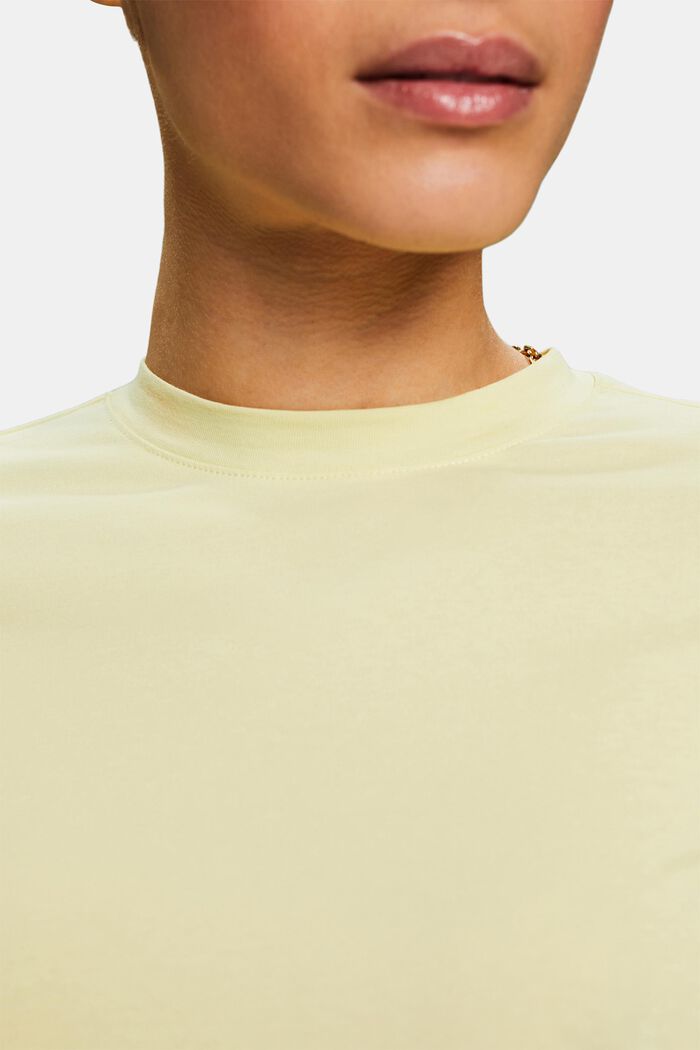 T-shirt met ronde hals, LIME YELLOW, detail image number 3