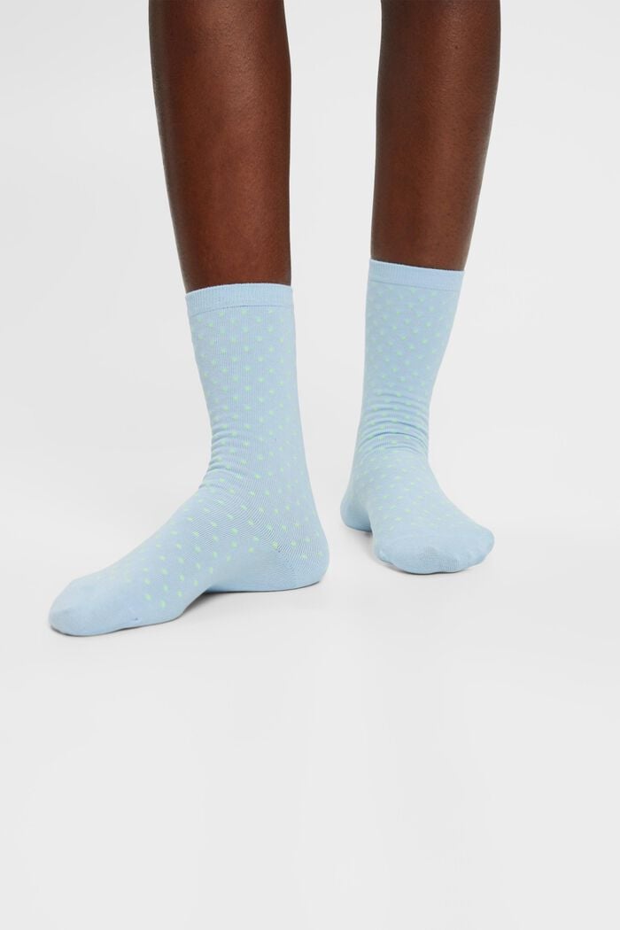 Set van 2 paar sokken met stippen, organic cotton, CLOUD, detail image number 1