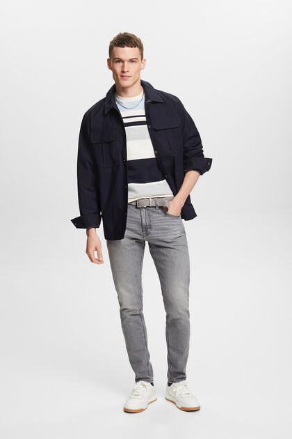 Mid-rise slim fit tapered jeans