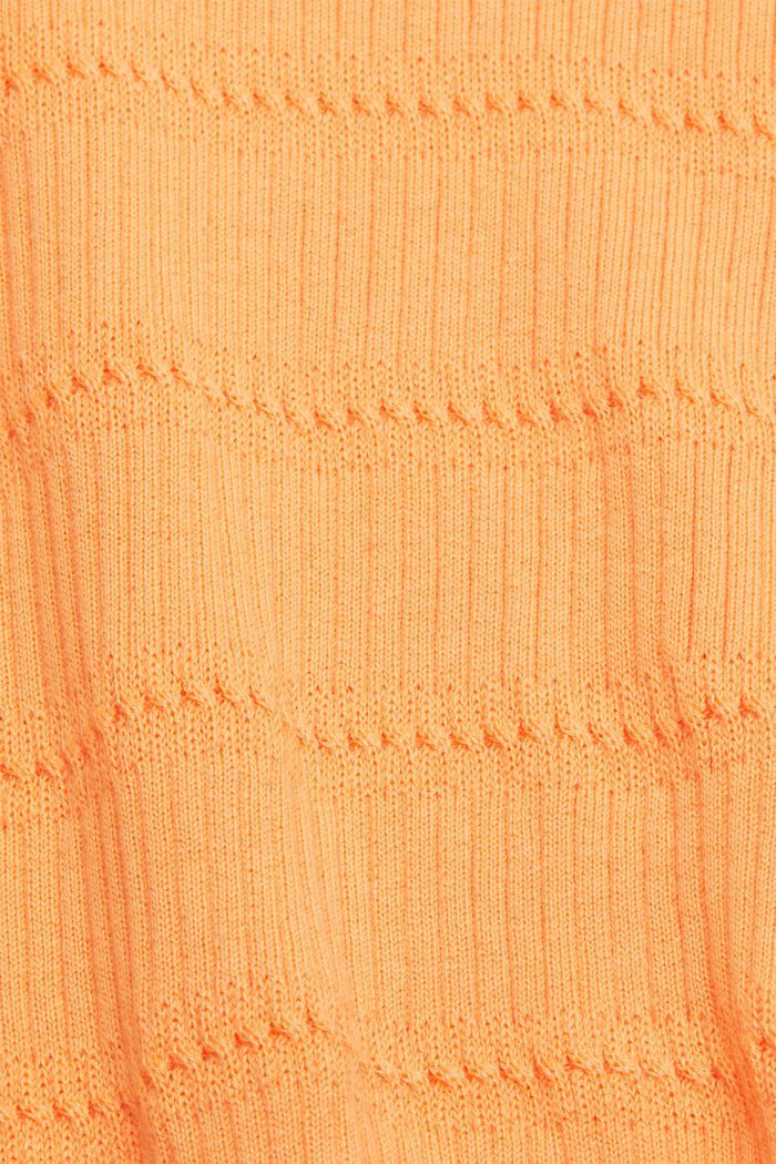 Gebreide trui met korte mouwen, PASTEL ORANGE, detail image number 5