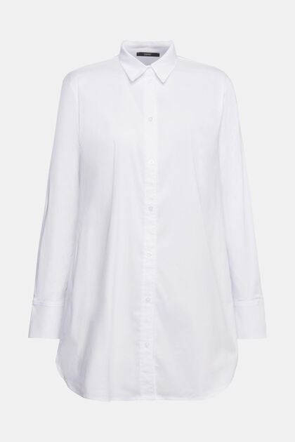Overhemdblouse, WHITE, overview