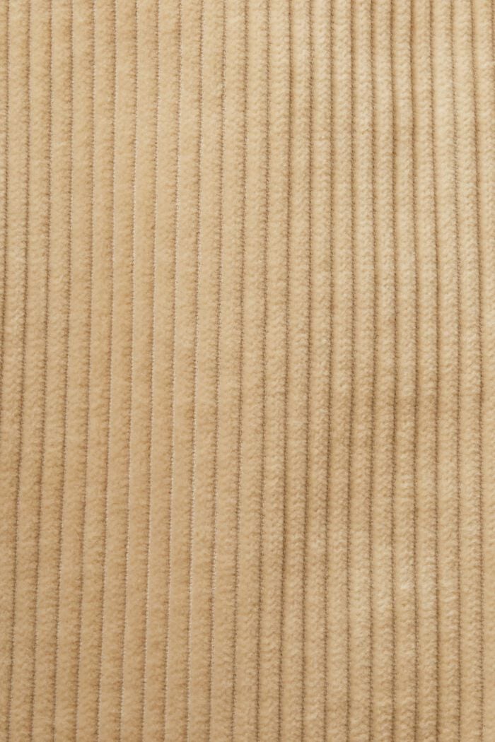 Corduroy broek met wijde pijpen en middelhoge taille, DUSTY NUDE, detail image number 6