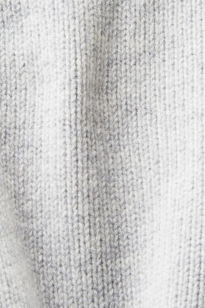 Logosweater van wol en kasjmier, LIGHT GREY, detail image number 5