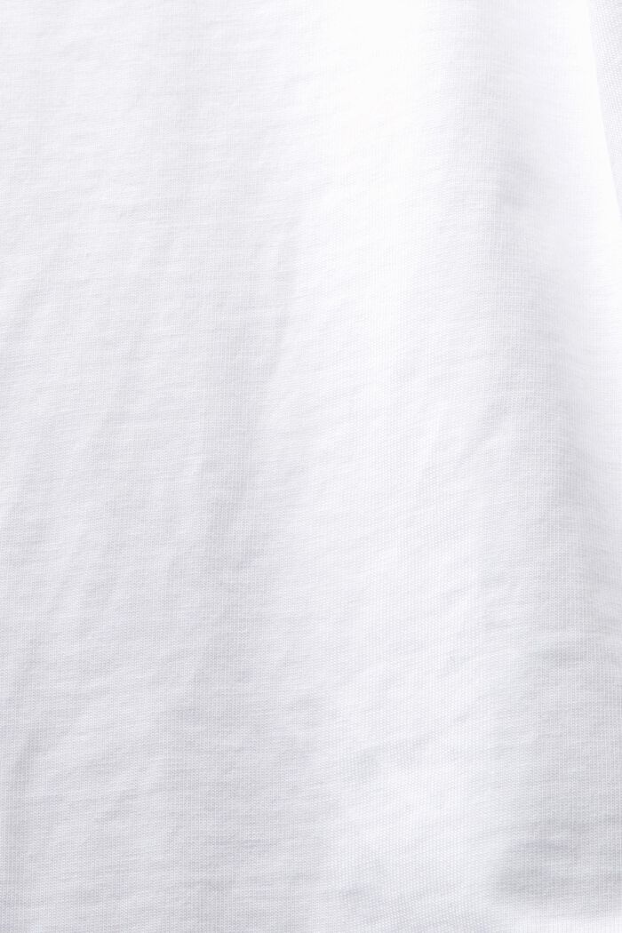 T-shirt met ronde hals en logo, WHITE, detail image number 4