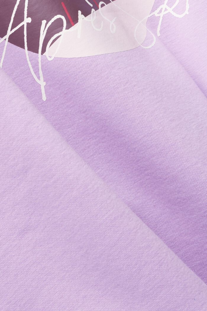 Sweatshirt met print op de voorkant, VIOLET, detail image number 5