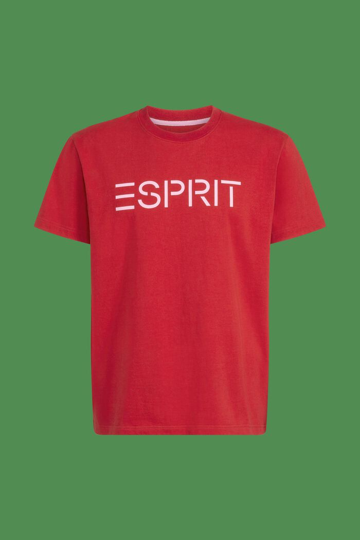Uniseks T-shirt van katoen-jersey met logo, RED, detail image number 6