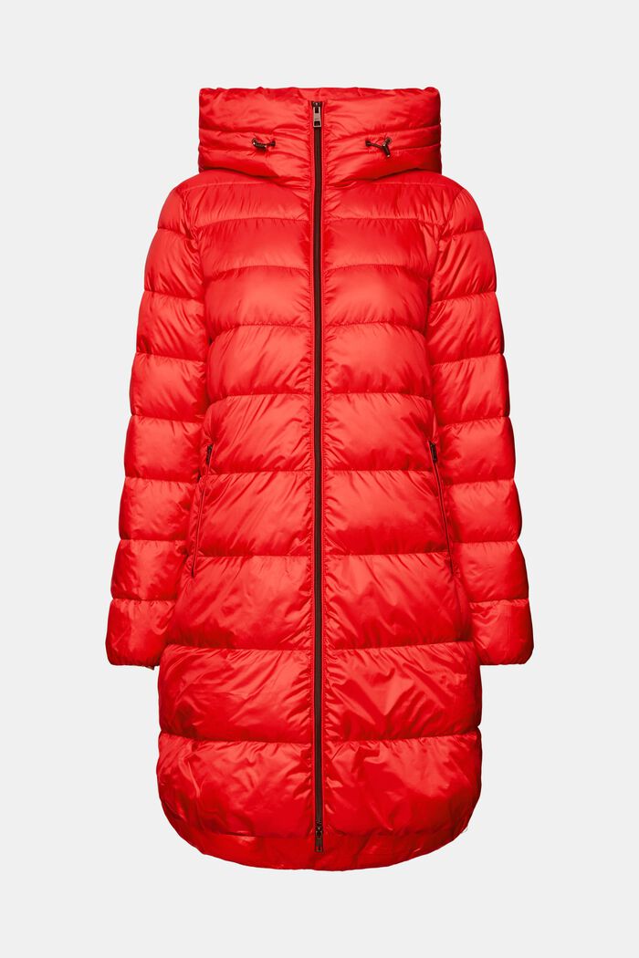 Gerecycled: gewatteerde mantel met capuchon, RED, detail image number 5
