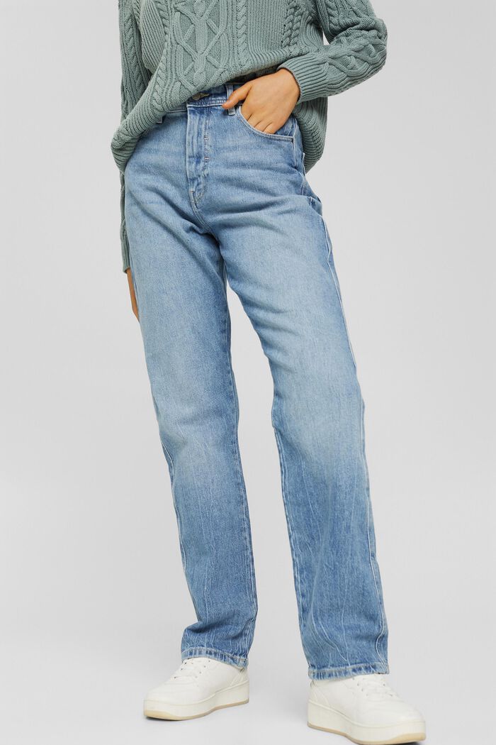 Jeans met rechte pijpen, BLUE LIGHT WASHED, detail image number 0