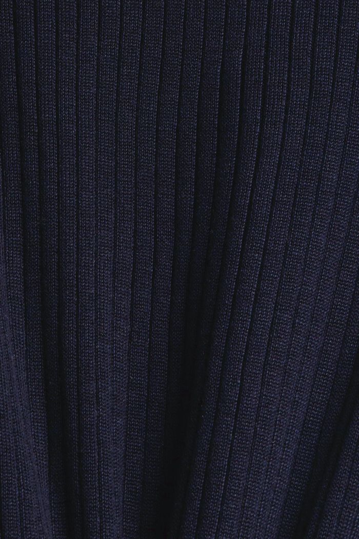 Met wol: trui met liggende kraag, NAVY, detail image number 4