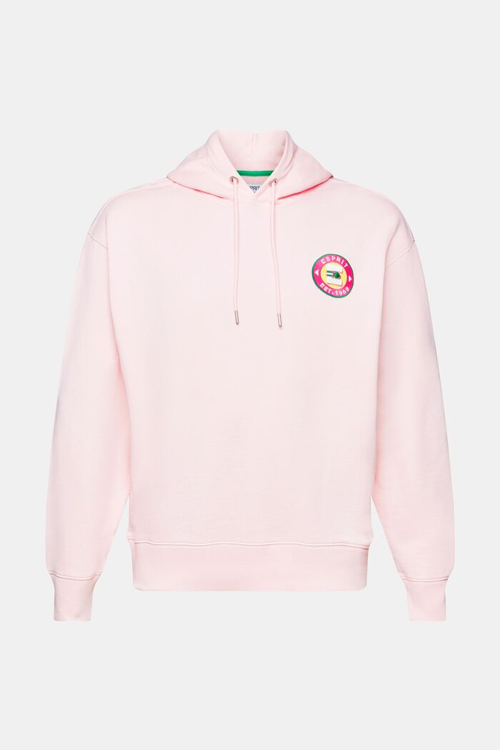 Katoenen hoodie met logo, PASTEL PINK, detail image number 6