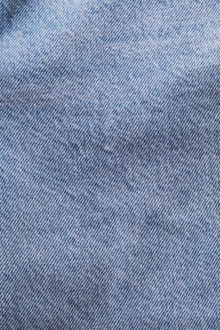 Straight jeans met retrolook en hoge taille, BLUE LIGHT WASHED, detail image number 5